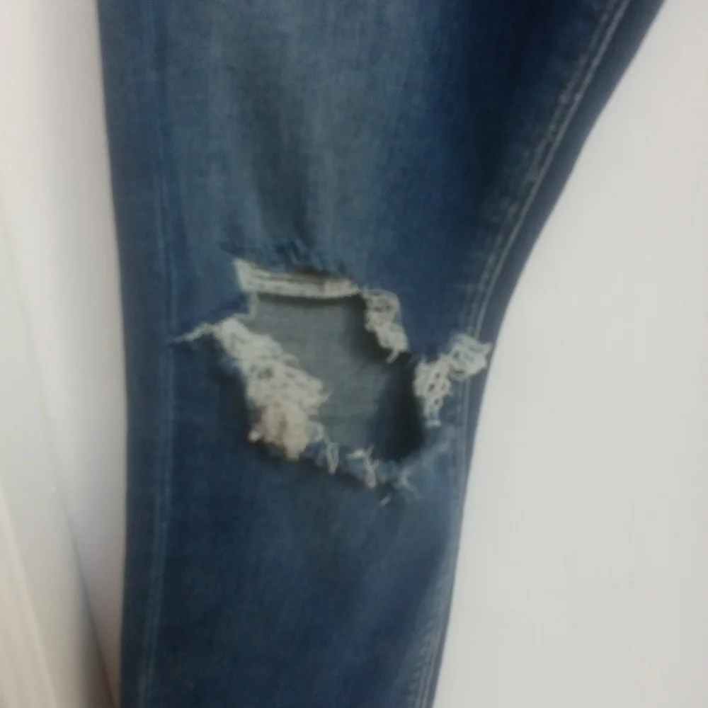 ASOS Blue Distressed Skinny Jeans - Picture 5 of 12